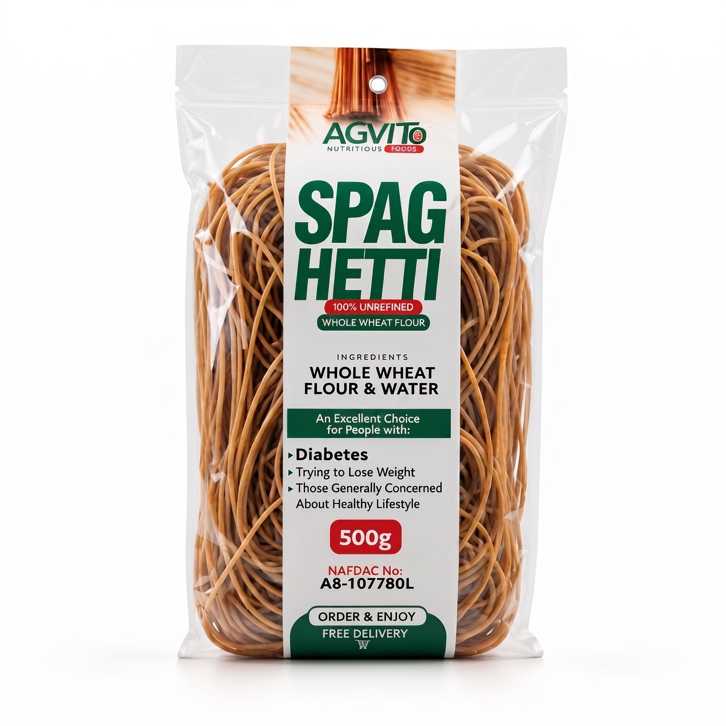 AGVITO Whole Wheat Spaghetti