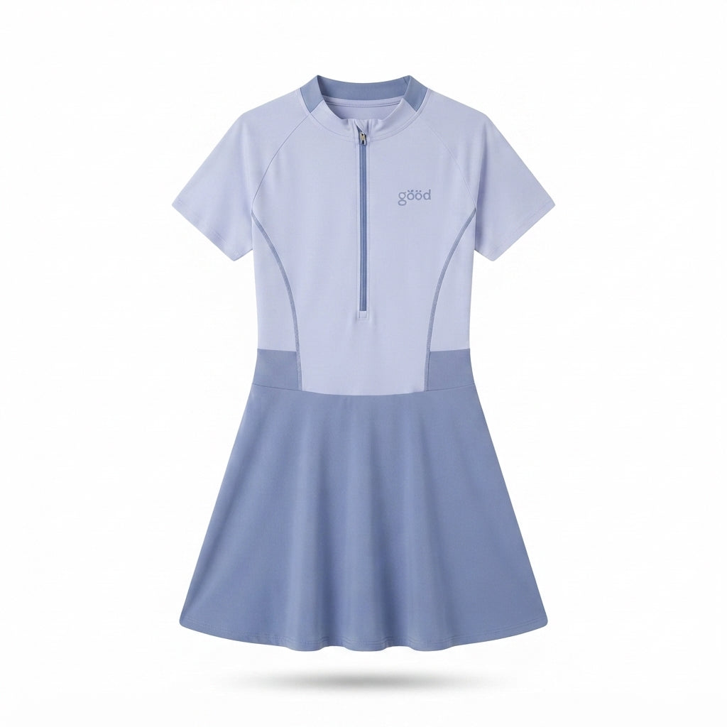 Half-Zip Swim Dress