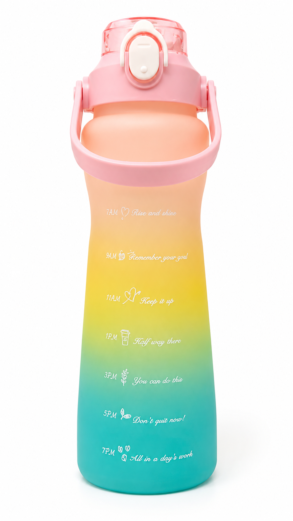 Motivational Time-Marker Water Bottle (Pastel Ombré)
