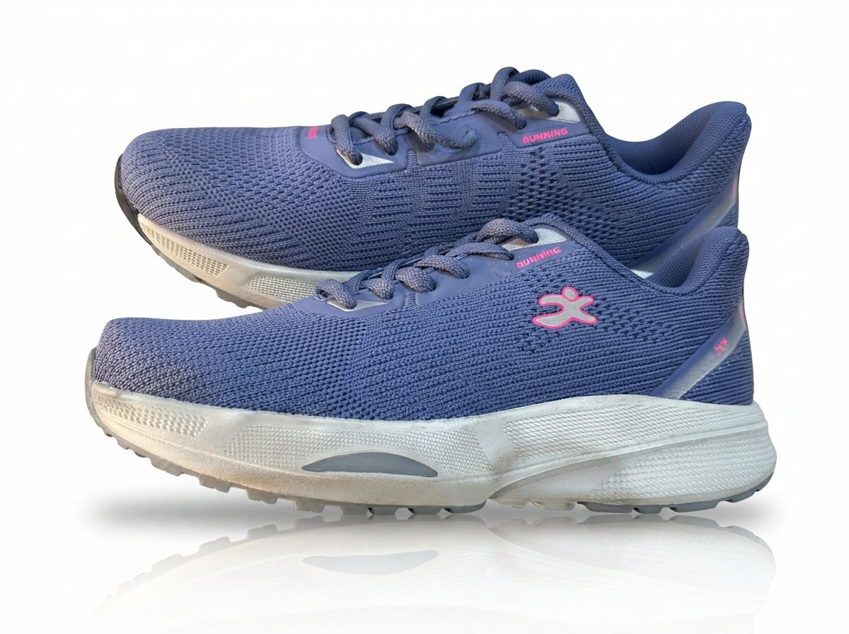 Blue & Pink Knit Running Shoes