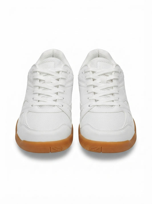 White Gum-Sole Sneakers