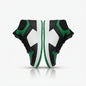 Black & Green High-Top Sneakers