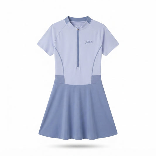 Half-Zip Swim Dress