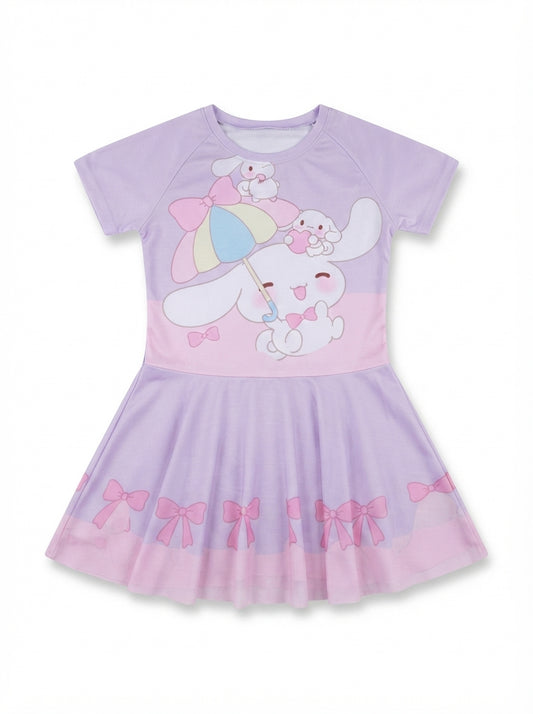 Bunny Print Swim Dress