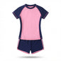 Pink & Navy Two-Piece Swimsuit