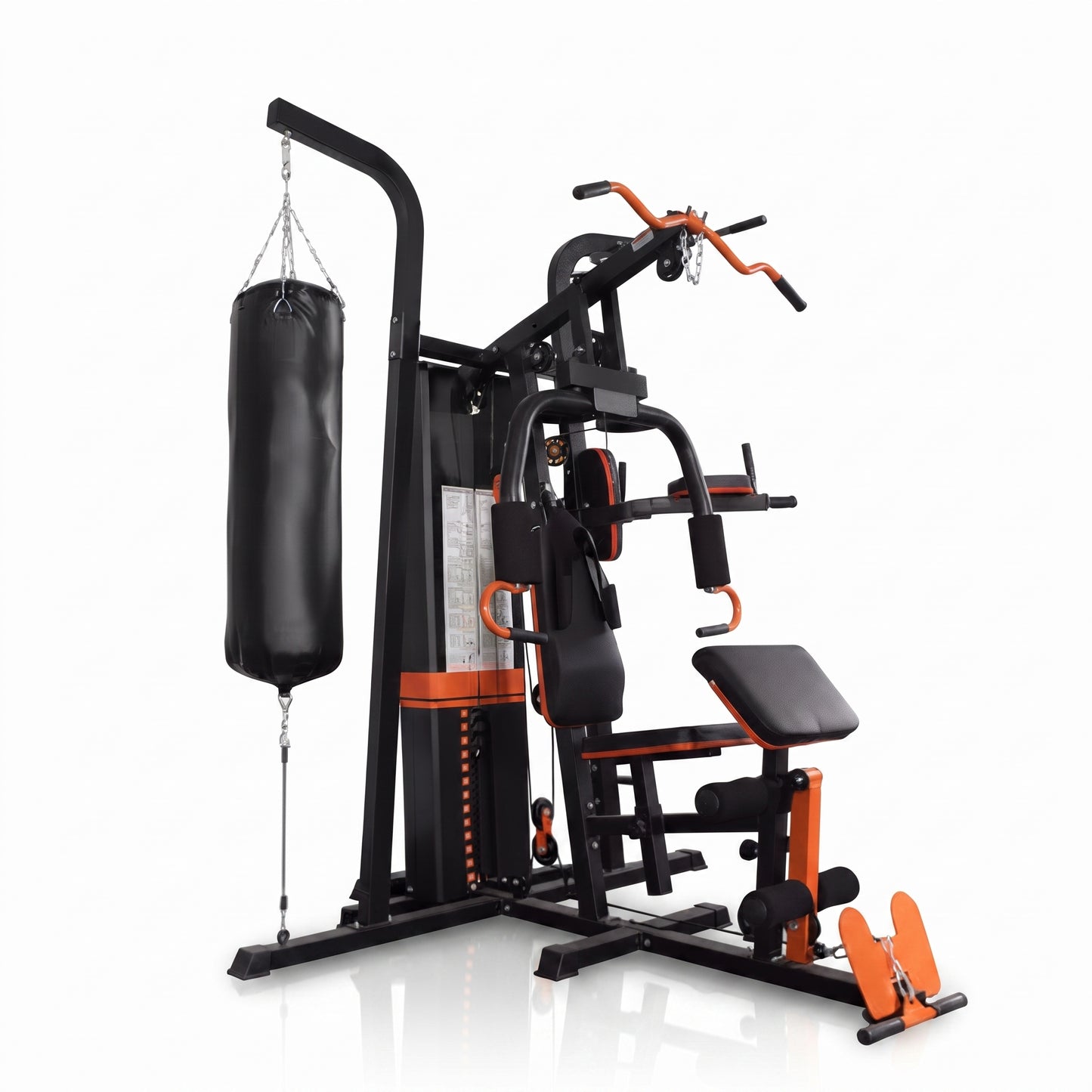 Three Station Multi-Gym with Punching Bag & Pull Up Bar