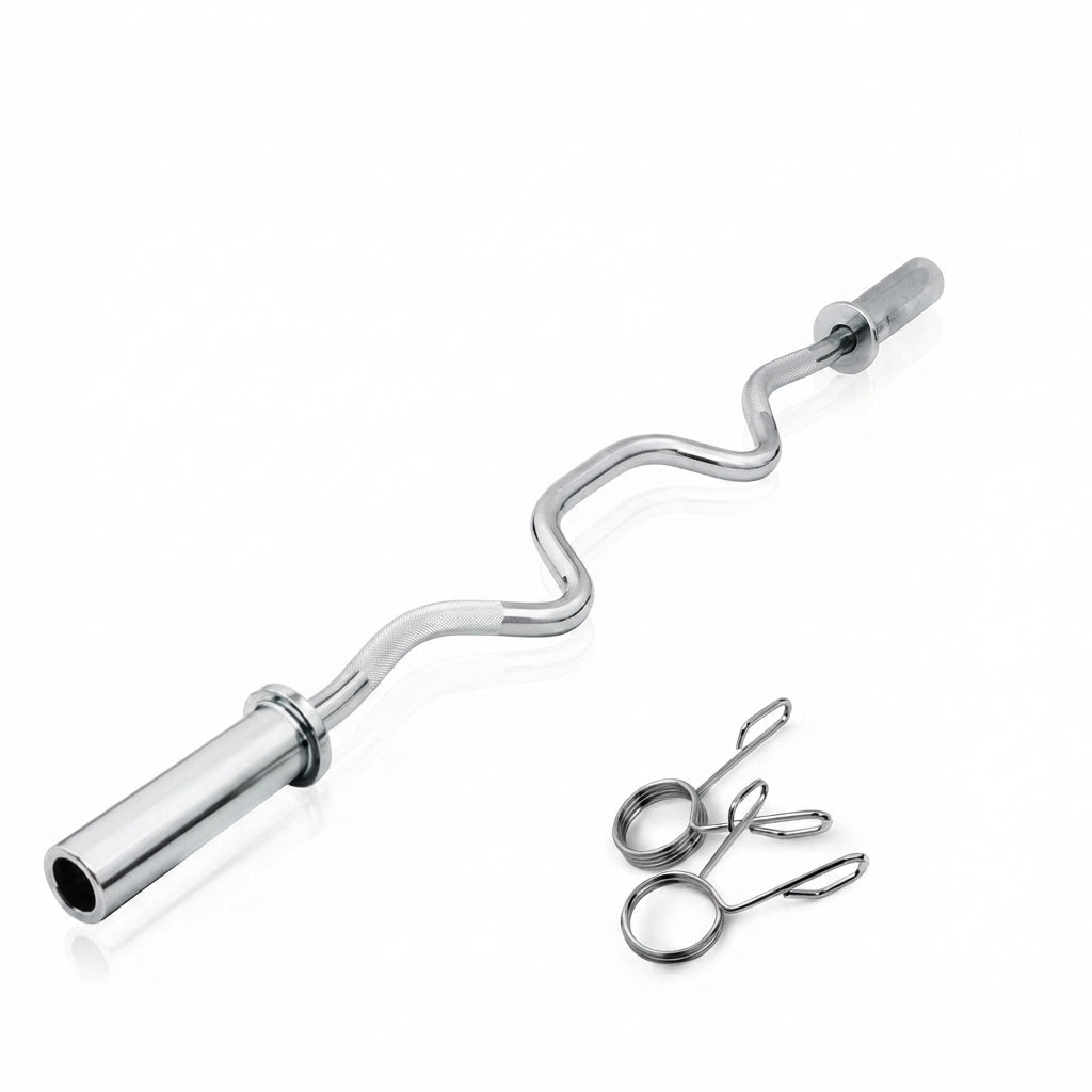 4ft 1.2m Olympic EZ Curl Barbell