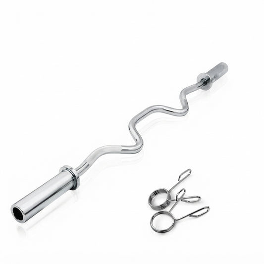4ft 1.2m Olympic EZ Curl Barbell