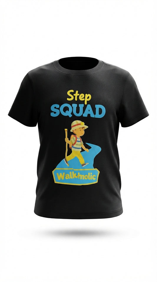 Walkaholic TM Step Squad T-shirt (Road walk)