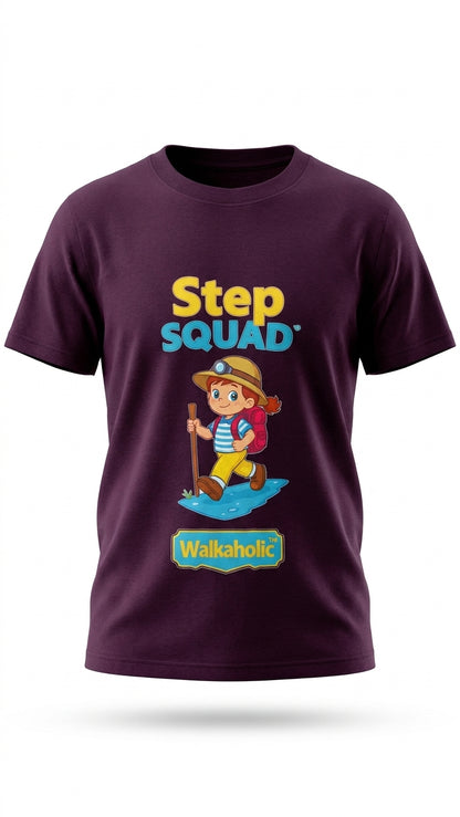 Walkaholic TM Step Squad T-shirt (Road walk)