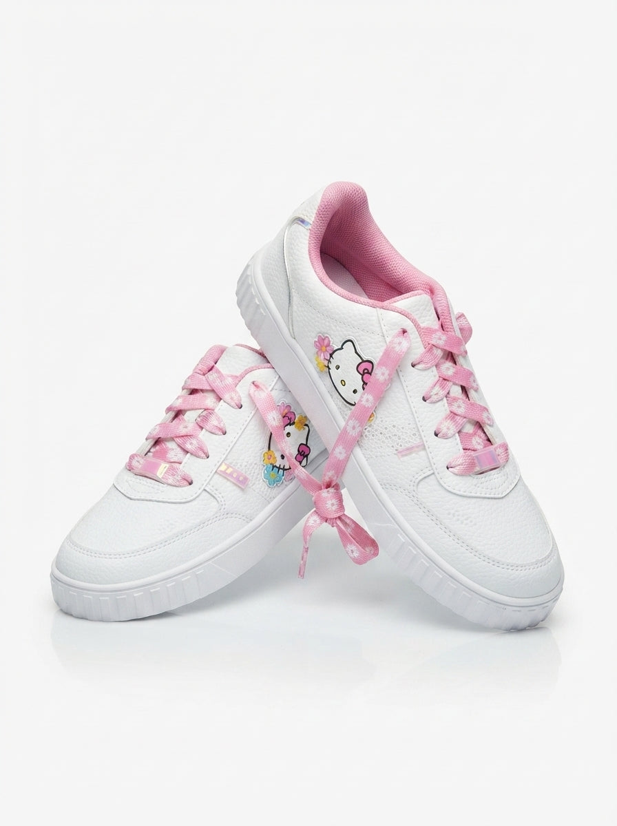 White Kitty Character Sneakers